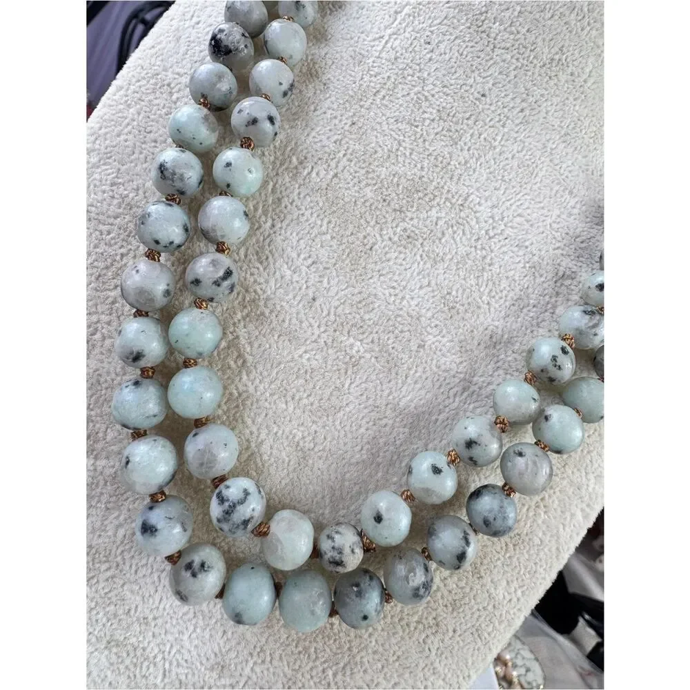 Kiwi Jasper Bead Necklace